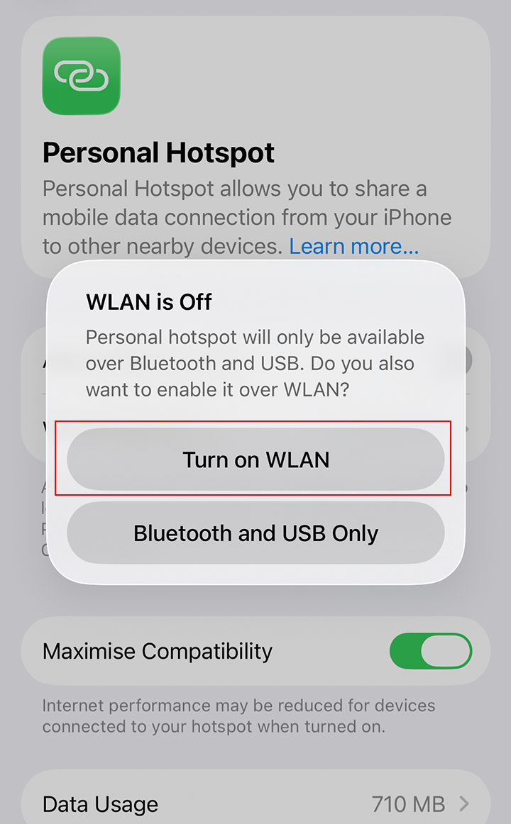 Turn on Wi-Fi