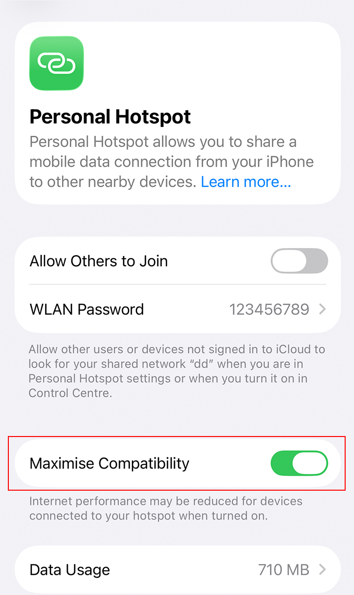 Turn on Maximize Compatibility