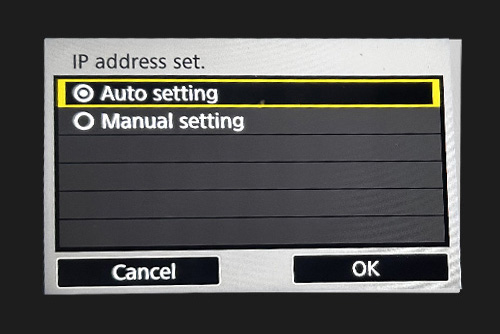 Auto setting IP