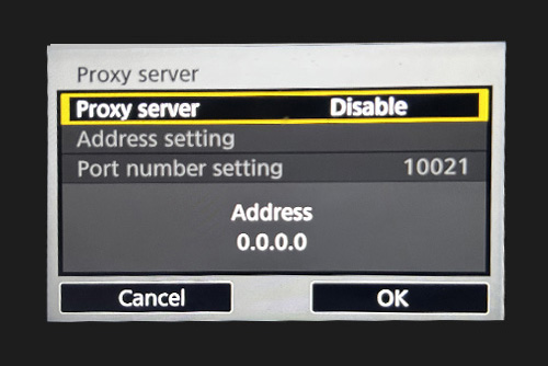 Disable Proxy server
