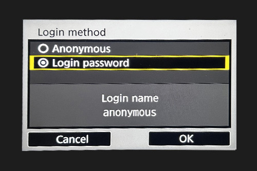 Login method