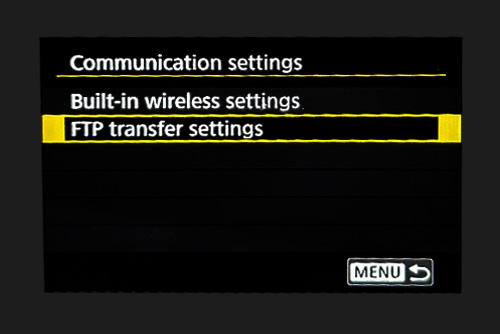 FTP transfer settings
