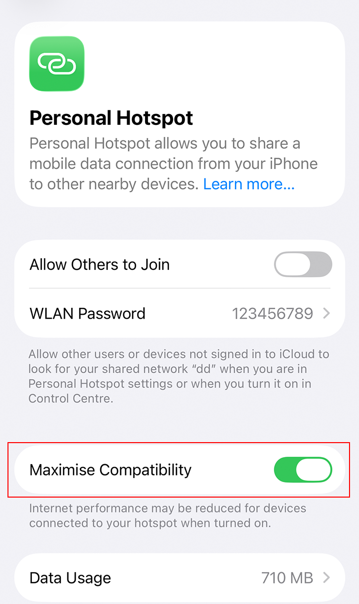 Turn on Maximize Compatibility