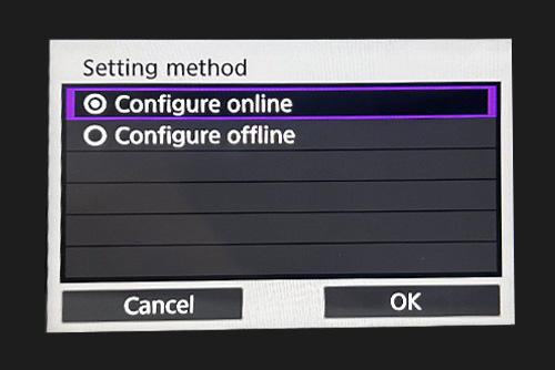 Configure online