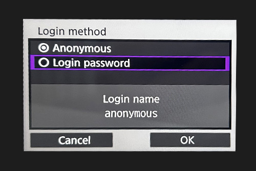 Login method