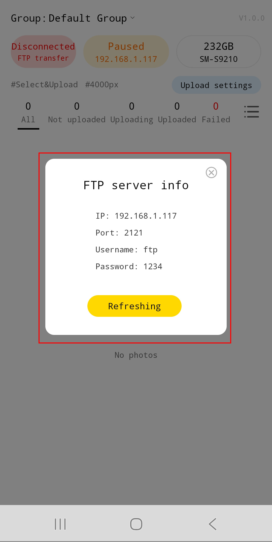 FTP Service Information
