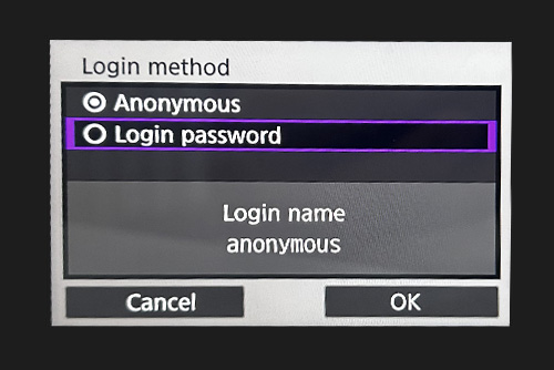 Login method