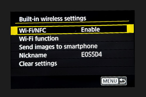 Enable WiFi/NFC