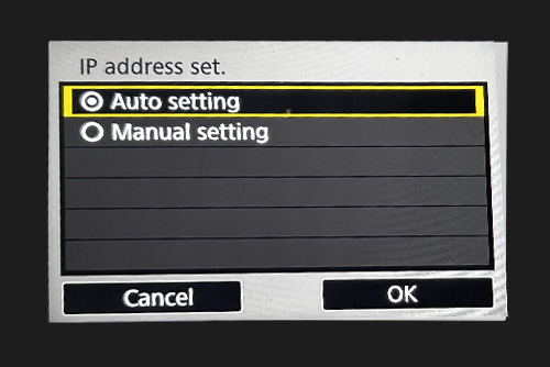 Auto setting IP