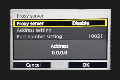 Disable Proxy server
