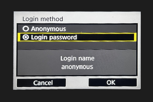 Login method