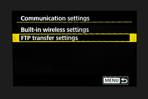 FTP transfer settings