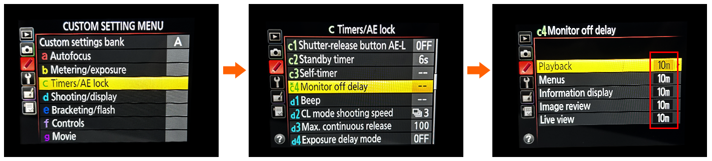 Camera Power Settings